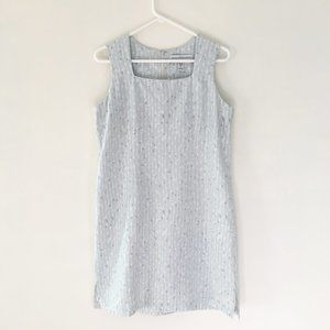 Valerie Stevens silk/linen white sleeveless dress.